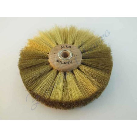 Spazzola circolare UTG filo ottone 0,08 ondulato diametro mm 80