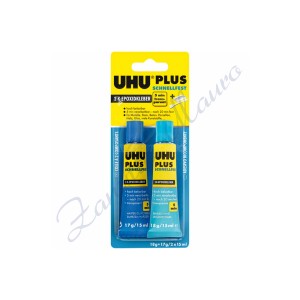 Colla UHU Bicomponente blu 2x15 ml rapida