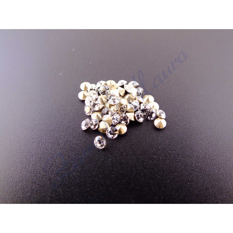 Strass blanc diamètre 5,35 mm paquet de 50 pièces