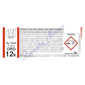 Acide pour test d'or 12k 10 cc approx