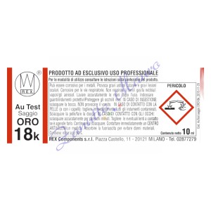 Acide pour test d'or 18k 10 cc approx