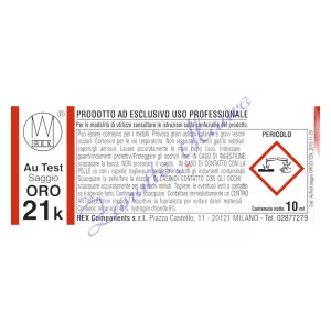 Acide pour test d'or 21k 10 cc approx