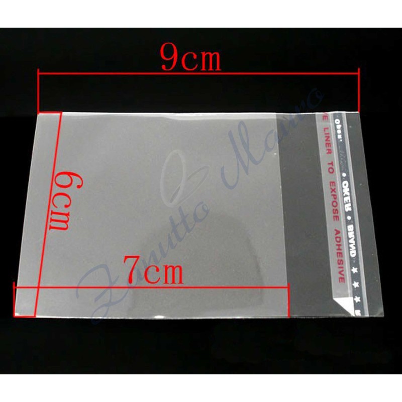 Paquet de 200 enveloppes cristal 60x90 avec fermeture adhésive