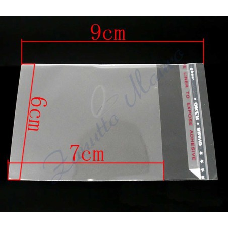 Paquet de 200 enveloppes cristal 60x90 avec fermeture adhésive