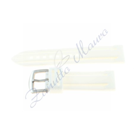 Bracelet en silicone J203 blanc boucle mm 22 soft touch