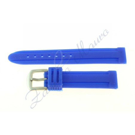 Bracelet en silicone J203 bleu boucle mm 18 soft touch
