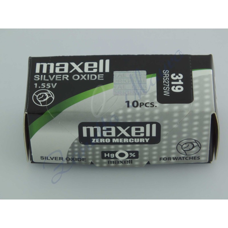Batterie Maxell 319 oxyde d'argent SR527SW Hg 0%