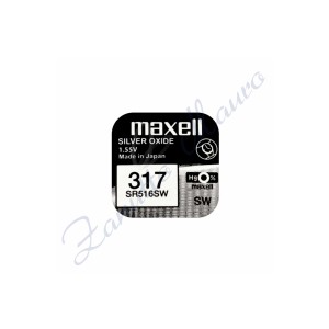 Batterie Maxell 317 oxyde d'argent SR516SW Hg 0%