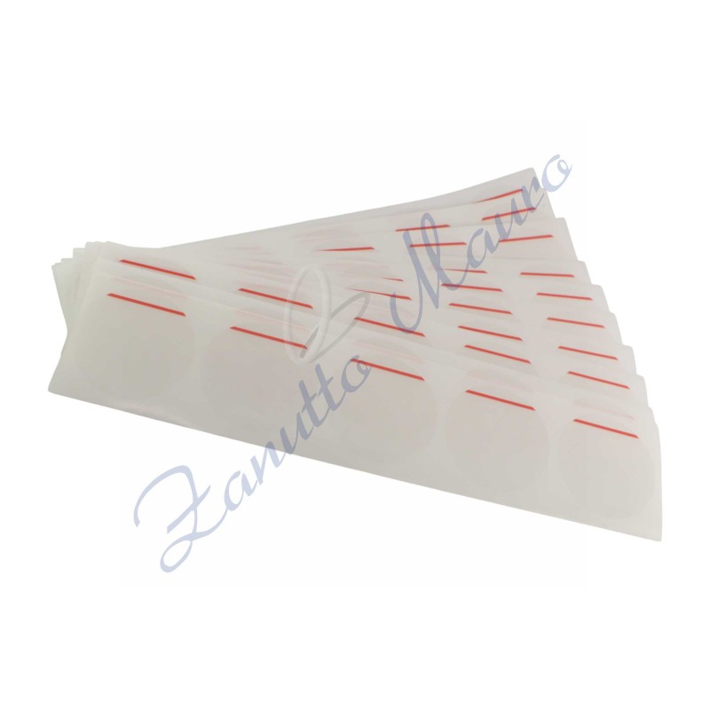 Etichette fondo cassa diametro mm 18 striscia da 5 pezzi