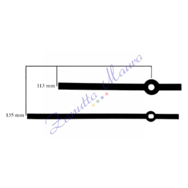 Paire d'aiguilles 015 noires pour SKP et TMP