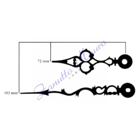 Paire d'aiguilles 013 noires pour SKP et TMP
