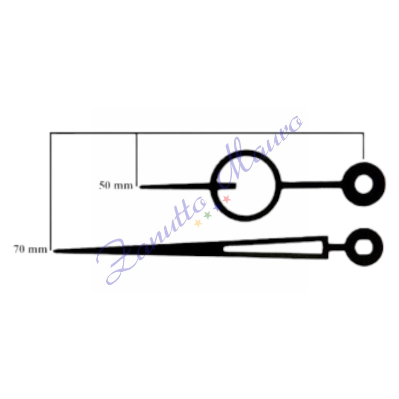 Coppia lancette 034 nere per SKP e TMP