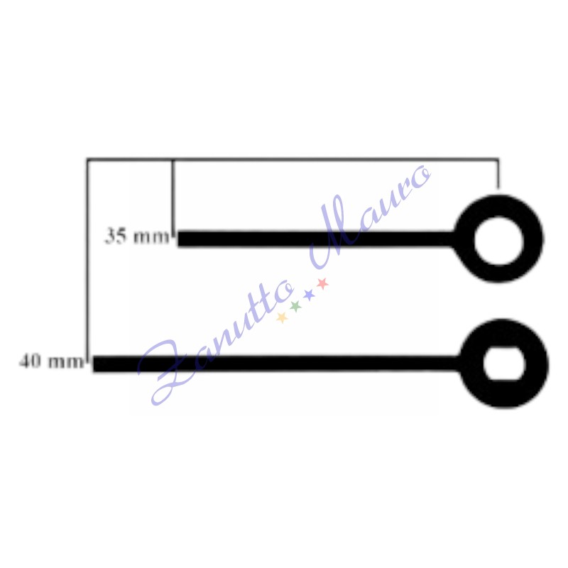 Paire d'aiguilles 025 noires pour SKP et TMP