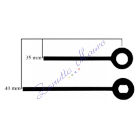 Paire d'aiguilles 025 noires pour SKP et TMP