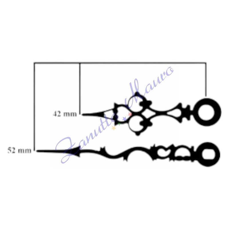 Paire d'aiguilles 036 noires pour SKP et TMP