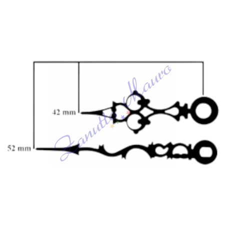 Paire d'aiguilles 036 noires pour SKP et TMP