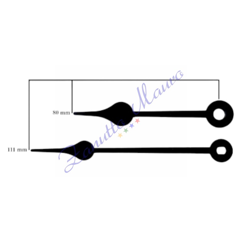 Coppia lancette 039 nere per SKP e TMP