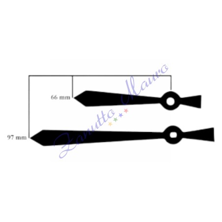Coppia lancette 118 nere per SKP e TMP