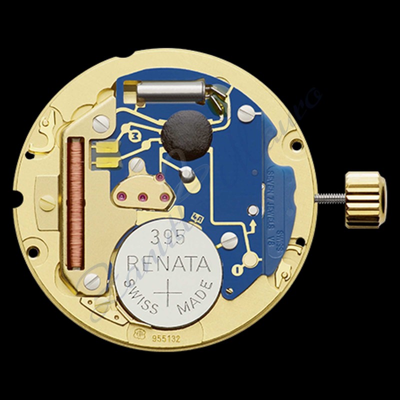 Mouvement ETA 955.132 quartz D3G12 date à 3 heures