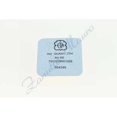 Disque de date à 6 heures pour ETA F03.111 blanc/noir