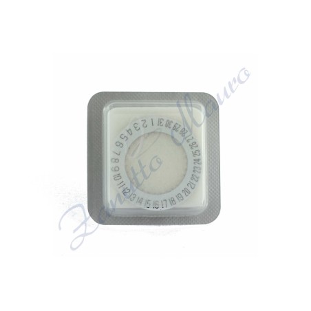 Disque de date à 6 pour ETA 251.262 blanc/noir st ex grande