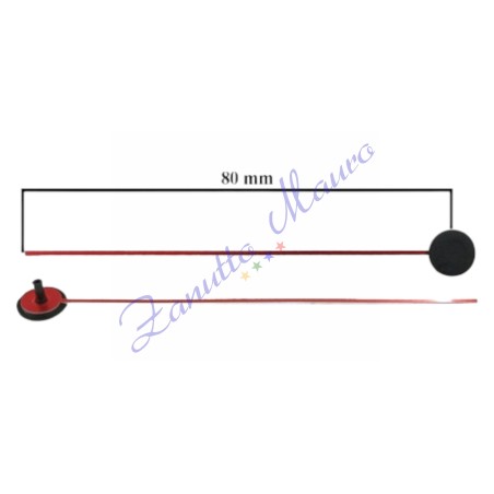 Trotteuse de type B pour SKP et TMP en aluminium rouge mm 80 10 pcs