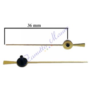 Aiguille des secondes de type ED pour SKP et TMP en aluminium doré mm 35 10 pcs