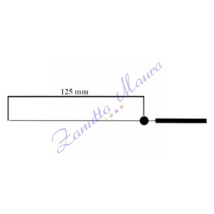 Aiguilles des secondes type DN pour SKP et TMP en aluminium noir mm 125. 5 pcs