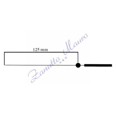 Lancette secondi tipo DN per SKP e TMP in alluminio nero mm 125. 5 pz