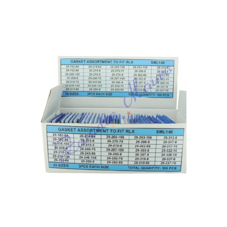 Assortiment de 105 joints de fond de caisse Rolex - SML146