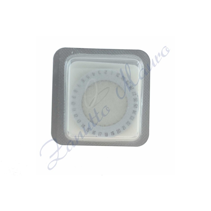 Disque de date à 6 pour ETA 251.262 blanc/noir st ex small