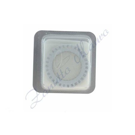 Disque de date à 6 pour ETA 251.262 blanc/noir st ex small