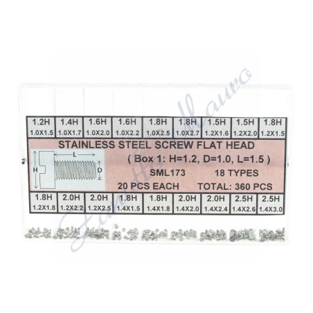 Assortiment de 360 vis pour le fond du boîtier SML173