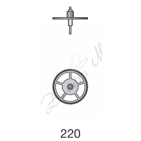 Roue de secours basse Unitas 6498 sans roue de secours 220