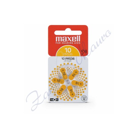 Pila Maxell Zinco Aria ZA10 PR536 Blister da 6 batterie