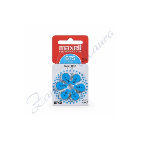 Batterie Maxell Zinc Air ZA675 PR44 Blister de 6 batteries