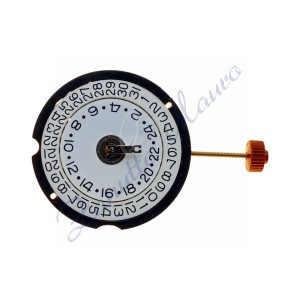 Mouvement Ronda quartz 505.24D/G1 3 sphères de date à 3 disques de 24 heures à 6