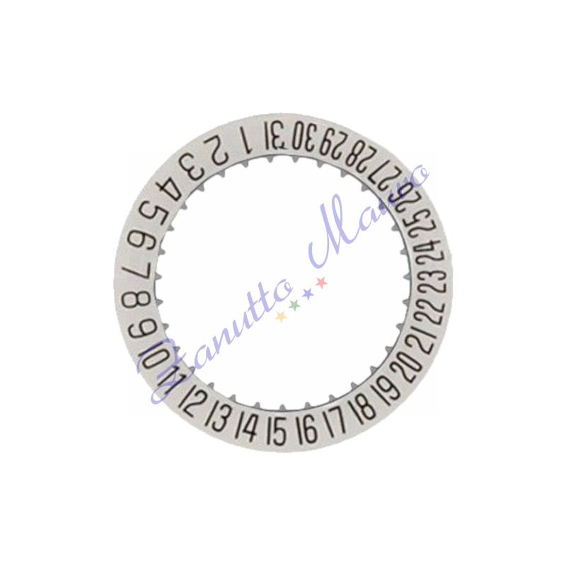 Disque de date à 6 heures pour ETA F06.111 blanc/noir