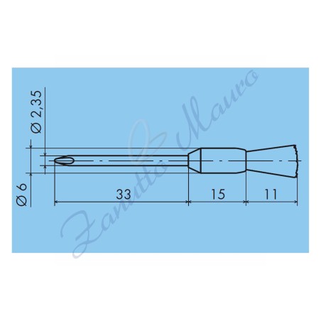 Brosse Alfa laiton diamètre 6 mm avec broche