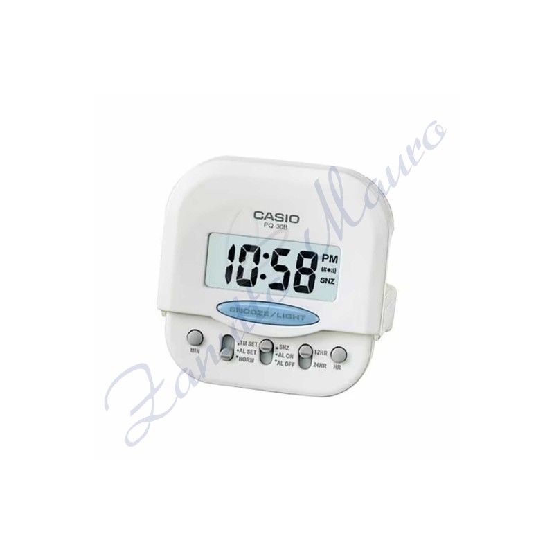 Réveil Casio modèle PQ-30B-7EF couleur blanche