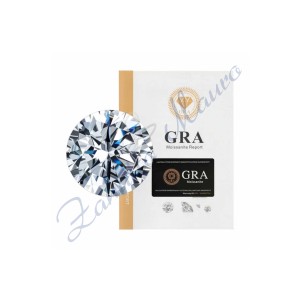Moissanite con certificato GRA D VVS1 diametro mm 7,0 peso ct 1,2 circa