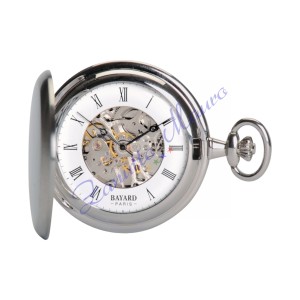 Orologio da tasca Bayard TX27 a carica manuale con numeri romani