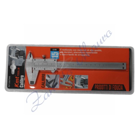 Calibro a nonio in acciaio cm 15 divisione 0,02 mm Kmt Tools