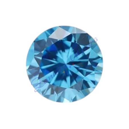Cubic zirconia rotonda colore topazio azzurro diametro mm 2,00 pezzi 50