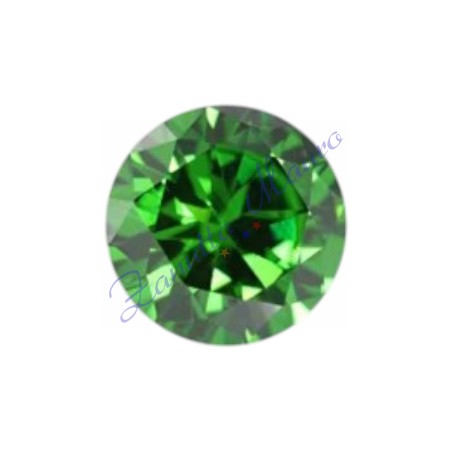 Cubic zirconia 5A rotonda colore verde diametro mm 3,00 pezzi 10