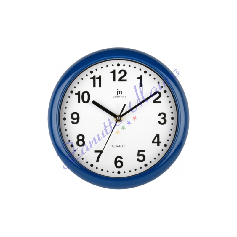 Orologio da parete Justminute 00710 colore blu chiaro diametro cm 25