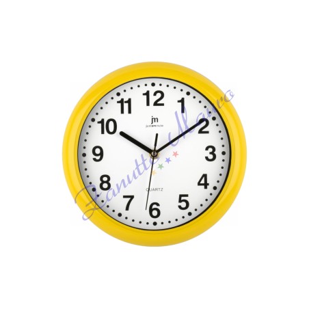Orologio da parete Justminute 00710 colore giallo diametro cm 25