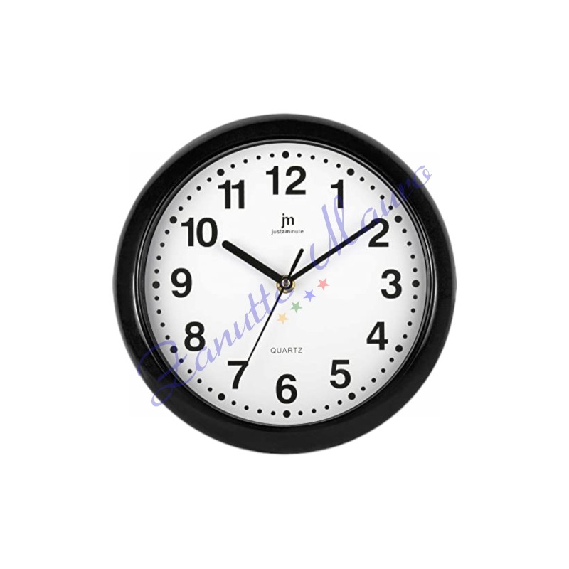 Orologio da parete Justminute 00710 colore nero diametro cm 25