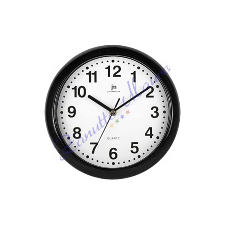 Orologio da parete Justminute 00710 colore nero diametro cm 25
