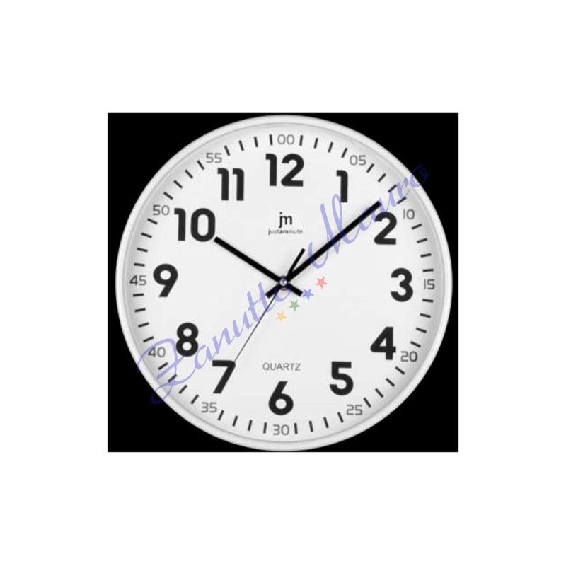 Orologio da parete Justminute 00720 colore bianco diametro cm 30